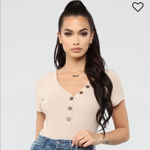 Fashion Nova Not So Mellow Top - Tan